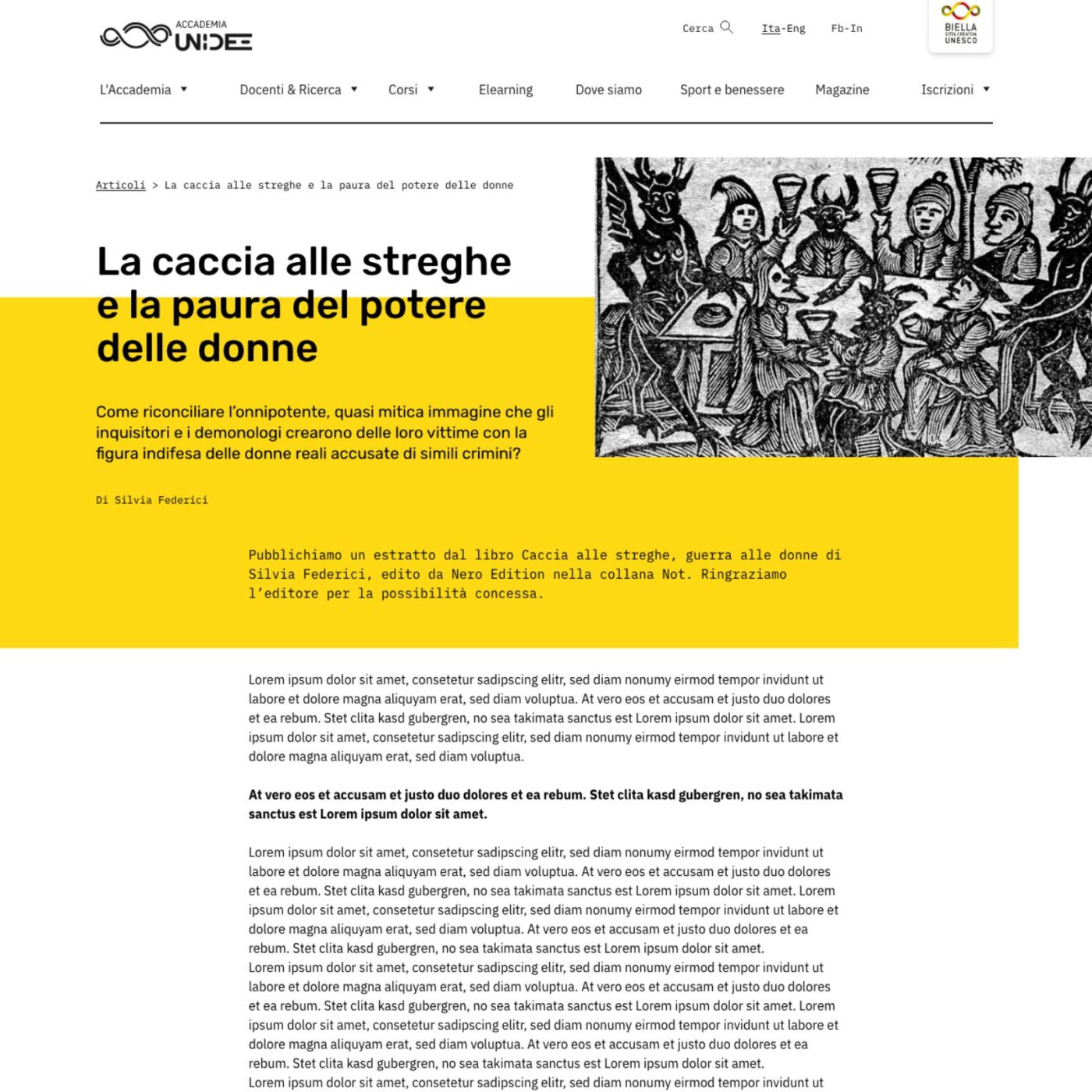 Accademia Unidee Magazine eventi e conferenze