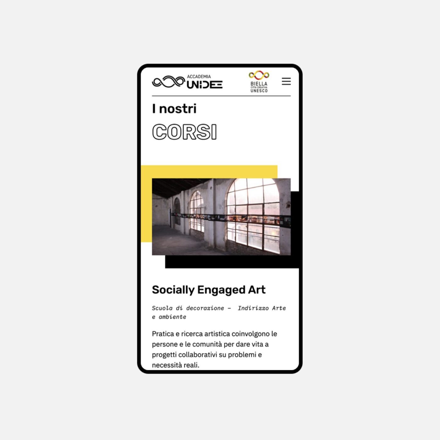 Accademia Unidee Mockup Phone Corsi