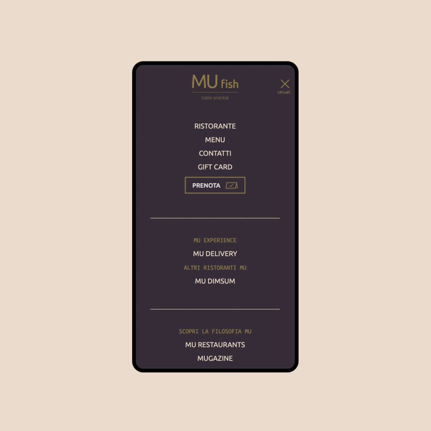 MU Mockup Phone Menu