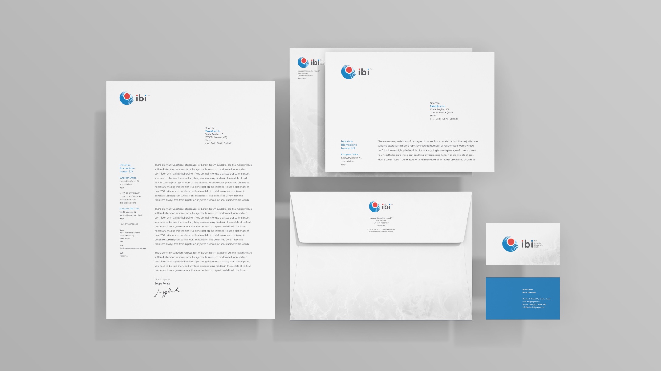 Progettazione brand-identity per azienda biomedica