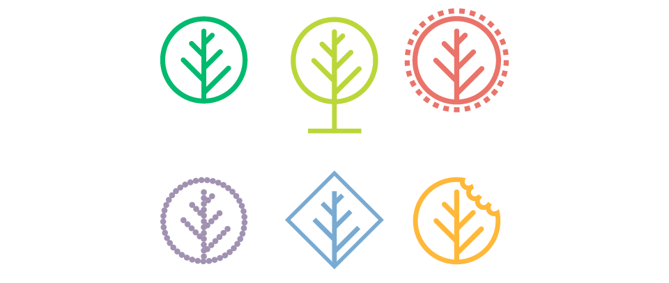 Le declinazioni del logo che PaperPlane ha realizzato per il Dipartimento di Scienze Agrarie e Ambientali (DiSAA).