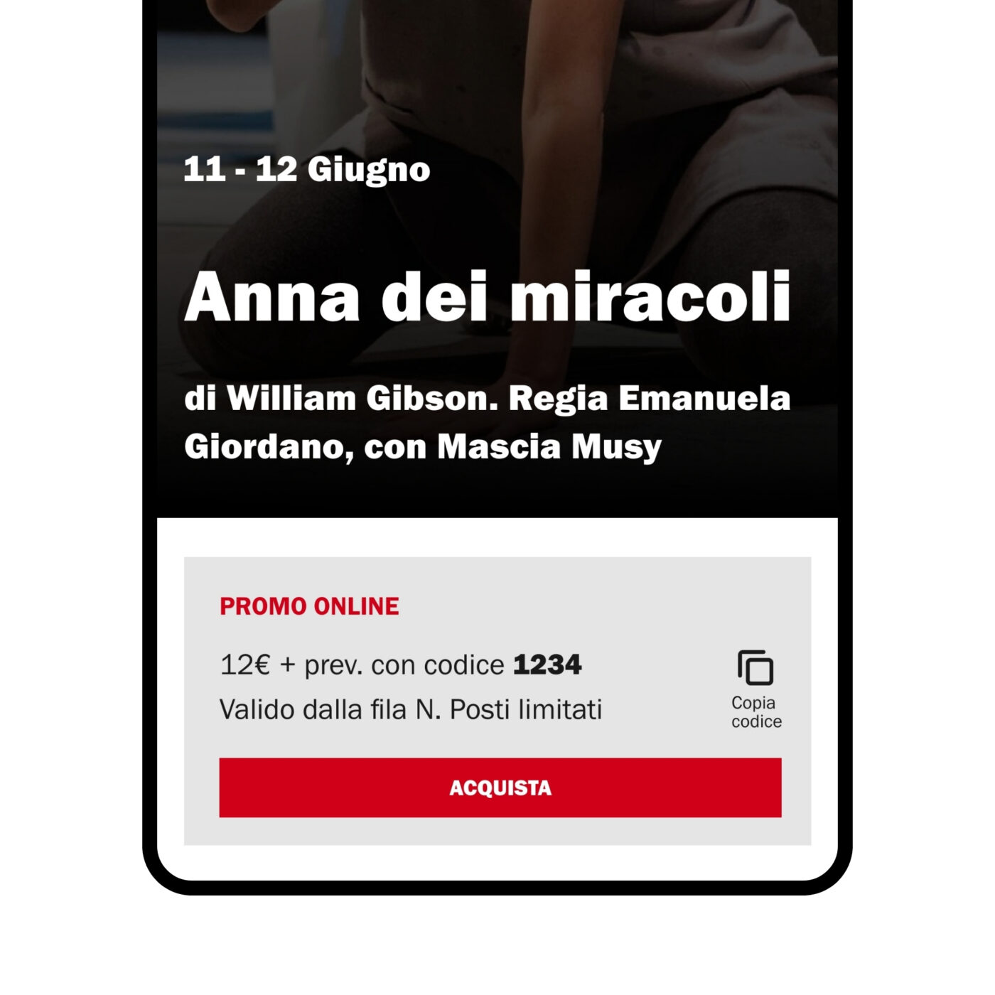 Nelle landing page una sintetica card permette di accedere direttamente alla promozione in corso